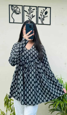 Fashionhub Casual Printed Women Blue Top