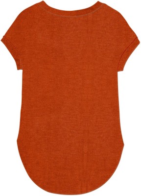 jovo Casual Solid Women Orange Top