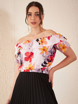 DENNISON Casual Printed Women White Top