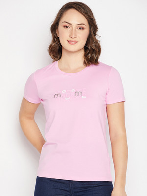 MADAME Casual Printed Women Pink Top