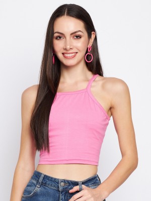 BRINNS Casual Solid Women Pink Top