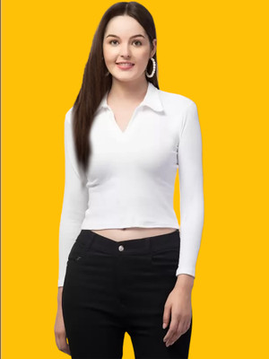 Maheshvi Casual Solid Women White Top