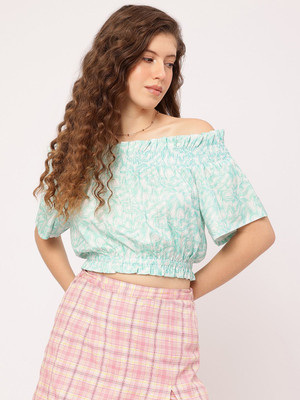 Dressberry Casual Printed Women Blue Top