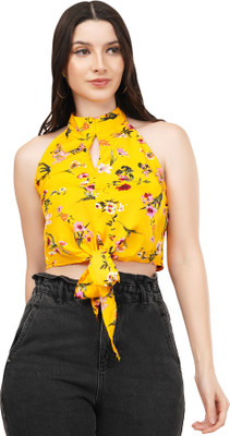 The chandan Casual Printed Women Yellow Top