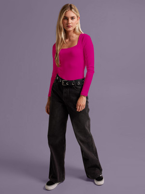 Dream Beauty Fashion Casual Solid Women Pink Top