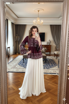 Taranjal Casual Printed Women Purple Top