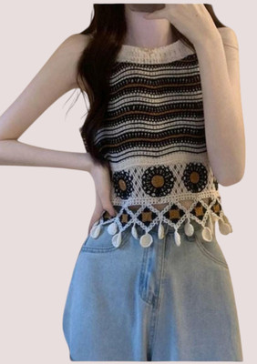 Epicedesigns Casual Solid Women Black Top