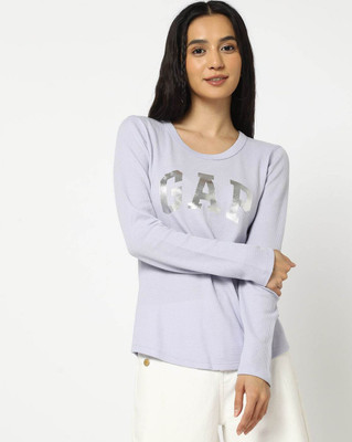GAP Casual Printed Women Purple Top