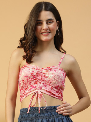 OXOLLOXO Casual Printed Women Pink Top