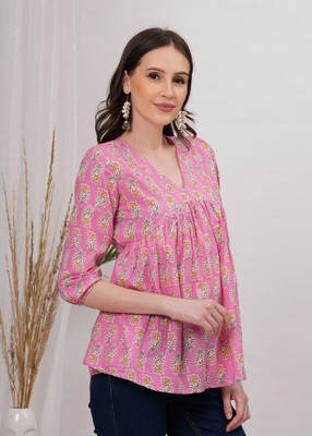 maapa Casual Printed Women Pink Top