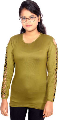 SP FASHION Casual Solid Women Pink Top