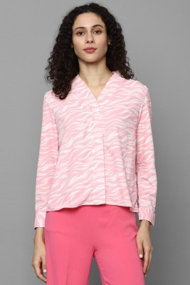 Allen Solly Casual Printed Women Pink Top