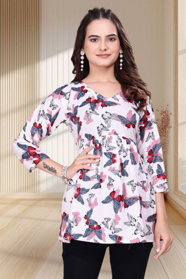 Deligrity Casual Printed Women Multicolor Top