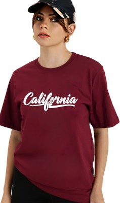 believe Casual Printed Women Maroon Top