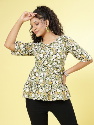 Oomph! Casual Printed Women Multicolor Top