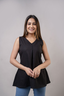 RAi shree Casual Self Design Women Black Top