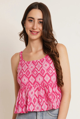 Bhiterwal Casual Printed Women Multicolor Top