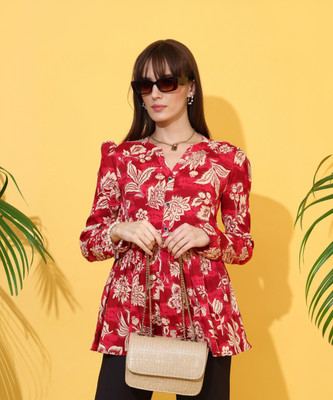 Sheetal Associates Casual Printed Women Red Top