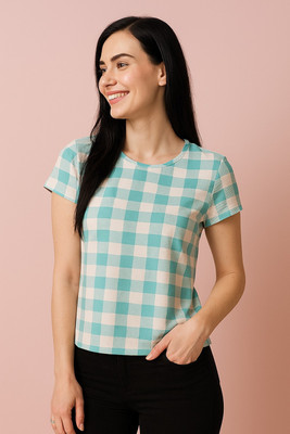 Dressberry Party Floral Print Women Blue Top