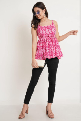 Naiwal Creation Casual Embroidered Women Pink Top