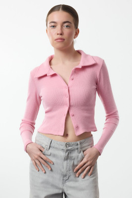 Redamancii Casual Solid Women Pink Top