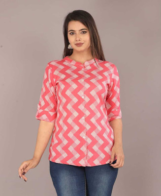 Radha Rani creation Casual Printed, Self Design Women Multicolor Top
