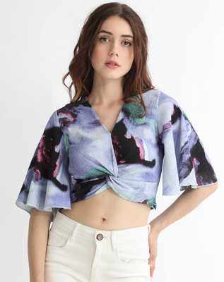 RAREISM Casual Printed Women Multicolor Top