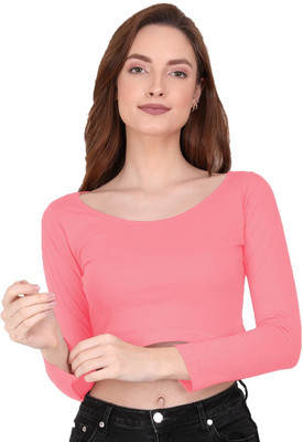 THE BLAZZE Casual Solid Women Pink Top