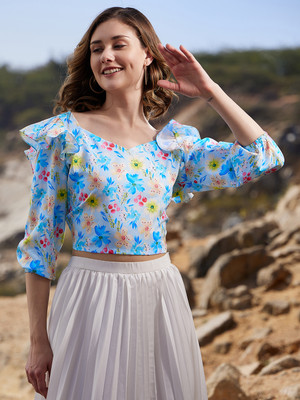 ATHENA Casual Printed Women Multicolor Top
