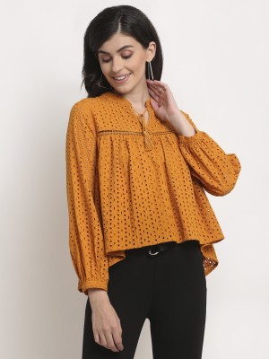 La Zoire Casual Solid Women Yellow Top