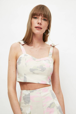 Trendyol Casual Printed Women White Top