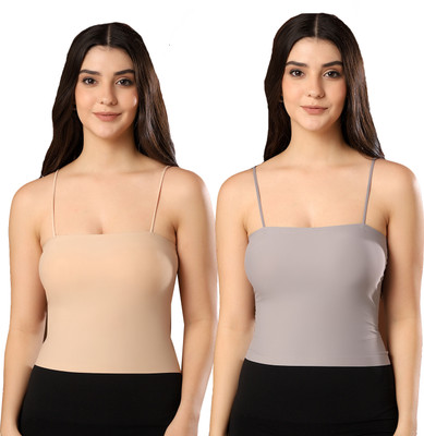 Paavki Casual Solid Women Beige, Grey Top