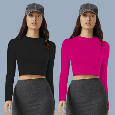 Maheshvi Casual Solid Women Pink Top