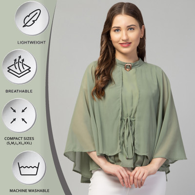 My Swag Casual Solid Women Green Top
