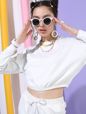 Tokyo Talkies Casual Solid Women White Top