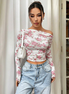 Istyle Can Casual Floral Print Women Pink Top