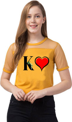GP GARMENTS Casual Printed Women Yellow Top