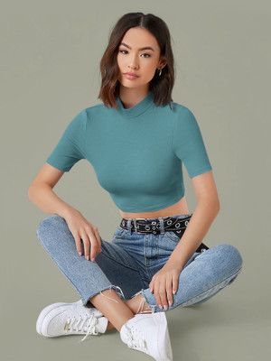 Kashonaa Casual Solid Women Blue Top