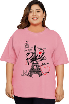 Elite soul Casual Graphic Print Women Pink Top