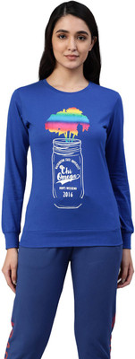Lyra Casual Printed Women Blue Top