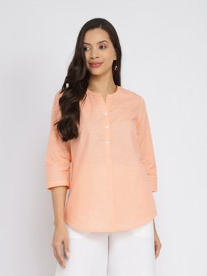 Pink Fort Casual Solid Women Pink Top