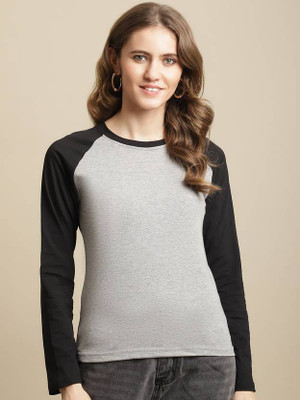 Trendystar Casual Color Block Women Black, Grey Top