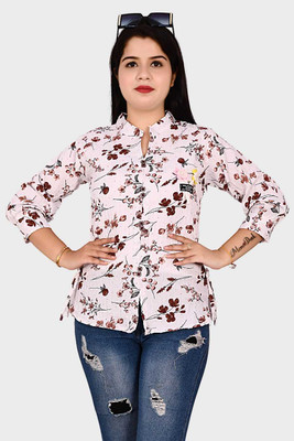 Fatima fashion Casual Floral Print, Printed Women Maroon Top