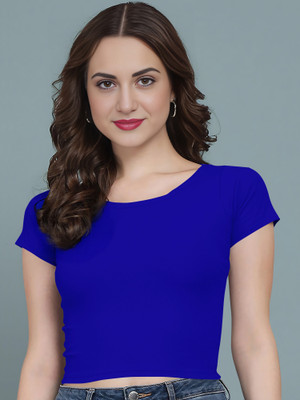 Kashonaa Casual Solid Women Blue Top