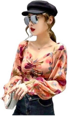 REHMAN TRADER Casual Floral Print Women Multicolor Top