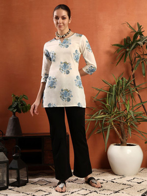 Da vastraagaar Casual Printed Women Blue Top