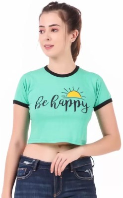 Redglo Casual Printed Women Light Blue Top