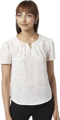 Annabelle by Pantaloons Casual Printed Women White, Pink Top