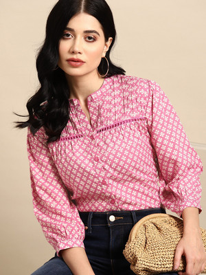 Kavisaa Casual Printed Women Multicolor Top
