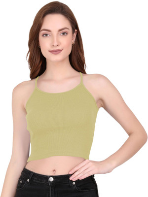 THE BLAZZE Casual Solid Women Green Top